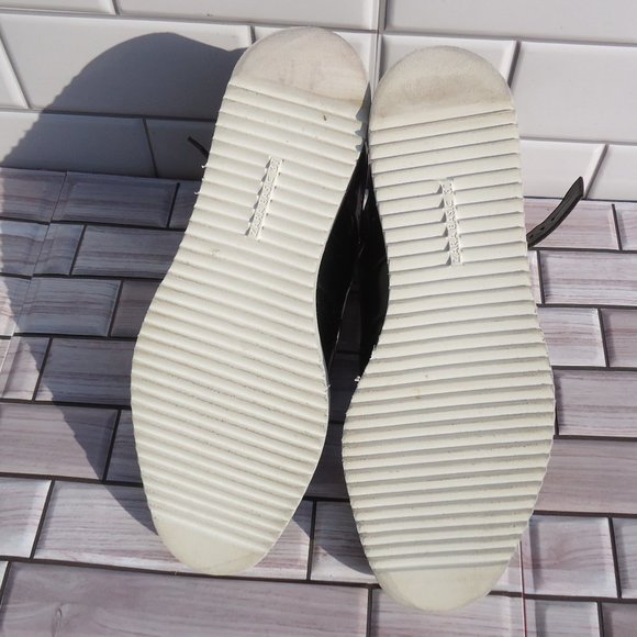 SIZE EU 37. ZARA BASIC wedge cut-out ankle booties buckle wingtip black. - Picture 11 of 16